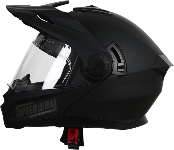 Speedway Casque Motocross - Lion - Casque de Motocross de Haute qualité, idéal pour Les Hommes et Les Femmes, Notre Casque Ouvert est idéal pour Le Circuit