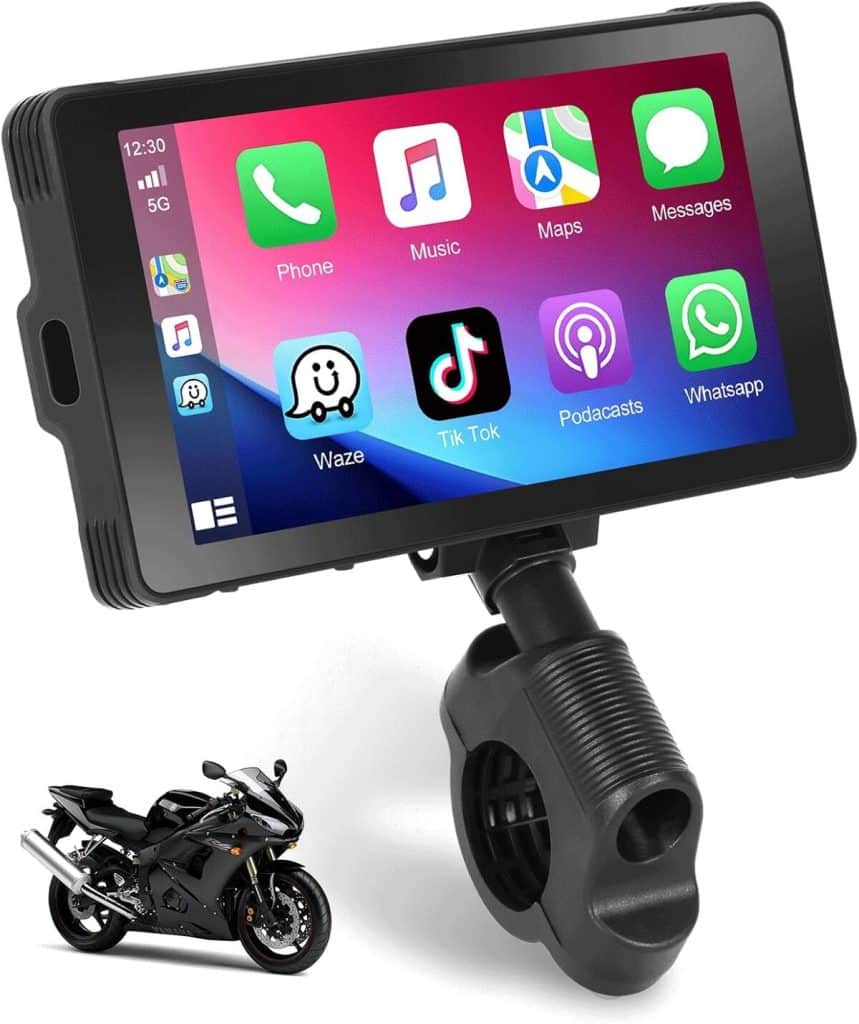 Test : autoradio Podofo portable moto avec Carplay et Android Auto