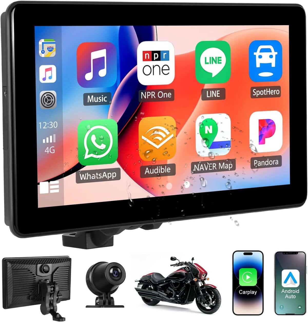 Test : cAMECHO navigation moto 7" IP68 avec Carplay