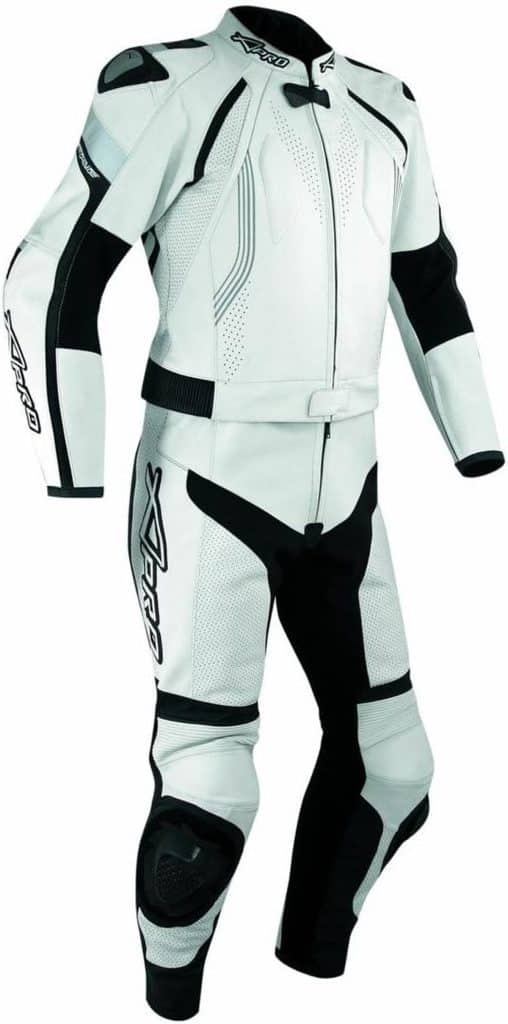Test : combinaison cuir moto Racing protections blanc 54