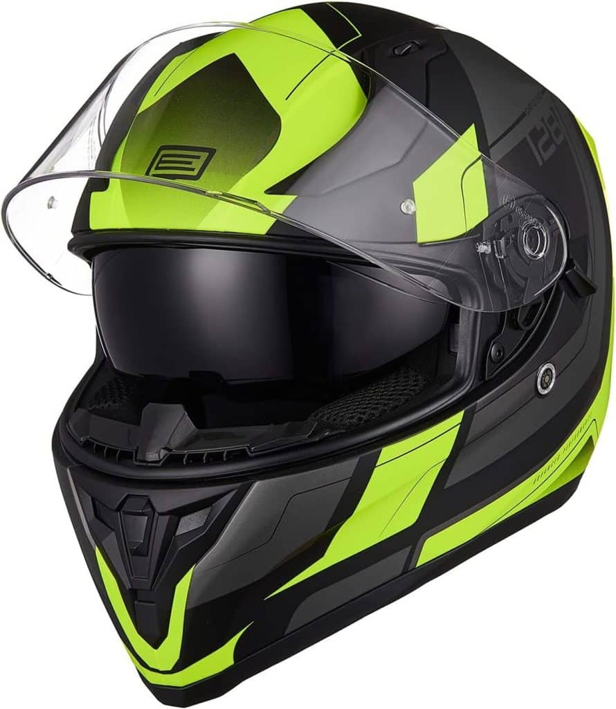 Test du casque de moto Origine homologué ECE jaune fluo