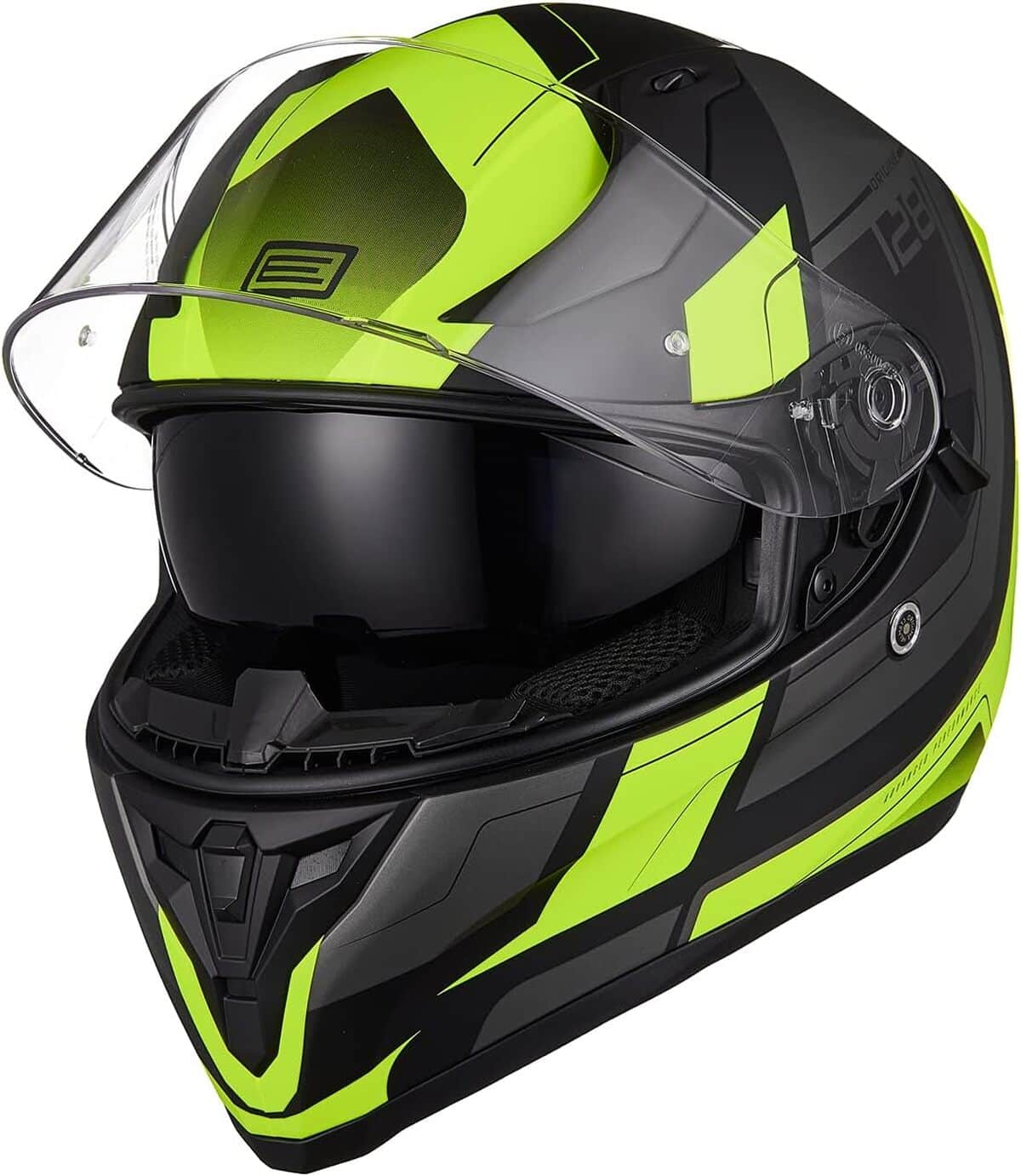 Test du casque de moto Origine homologué ECE jaune fluo