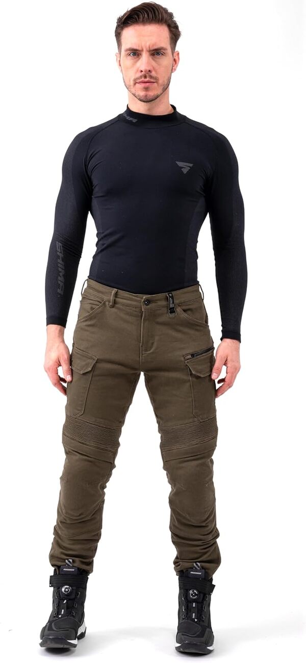 SHIMA Giro 3.0 Pantalon Moto Homme Femme Homologué Genouillères Airforce Pantalon De Moto Armure Textile Protection Genoux