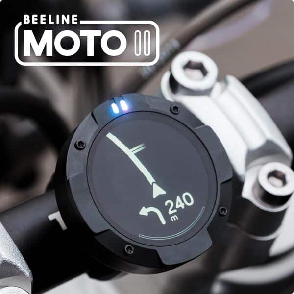 Beeline Moto II Traqueur GPS de moto nouvelle génération | Design compact, construction étanche, affichage simple et batterie de 14 heures | GPS de moto adapté aux gants, parfait pour l'aventure et