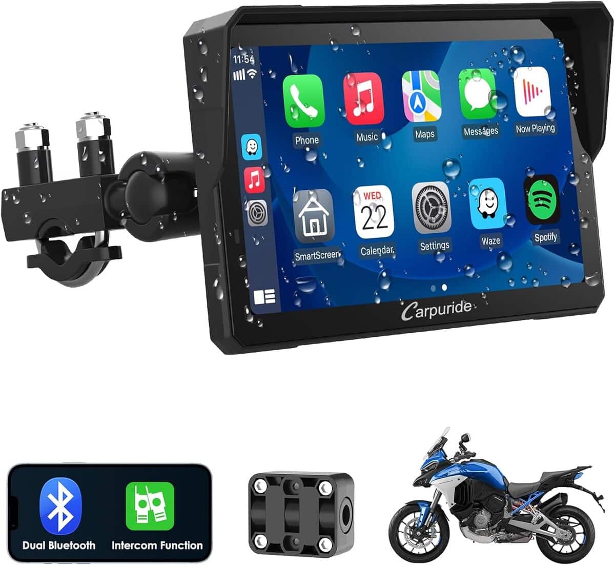 Test Carpuride W702 Pro : écran moto carplay 7" étanche et pratique