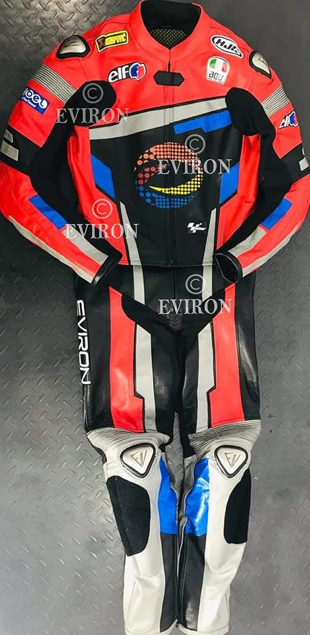 Test combinaison moto 2 pièces cuir rouge