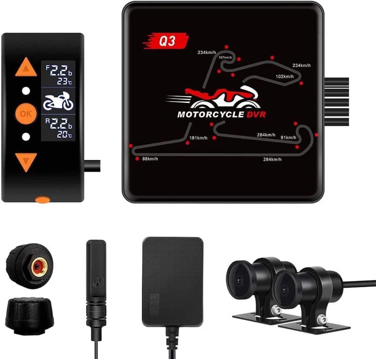 Test complet : vsyto Q3 dashcam moto double lentille 1080P