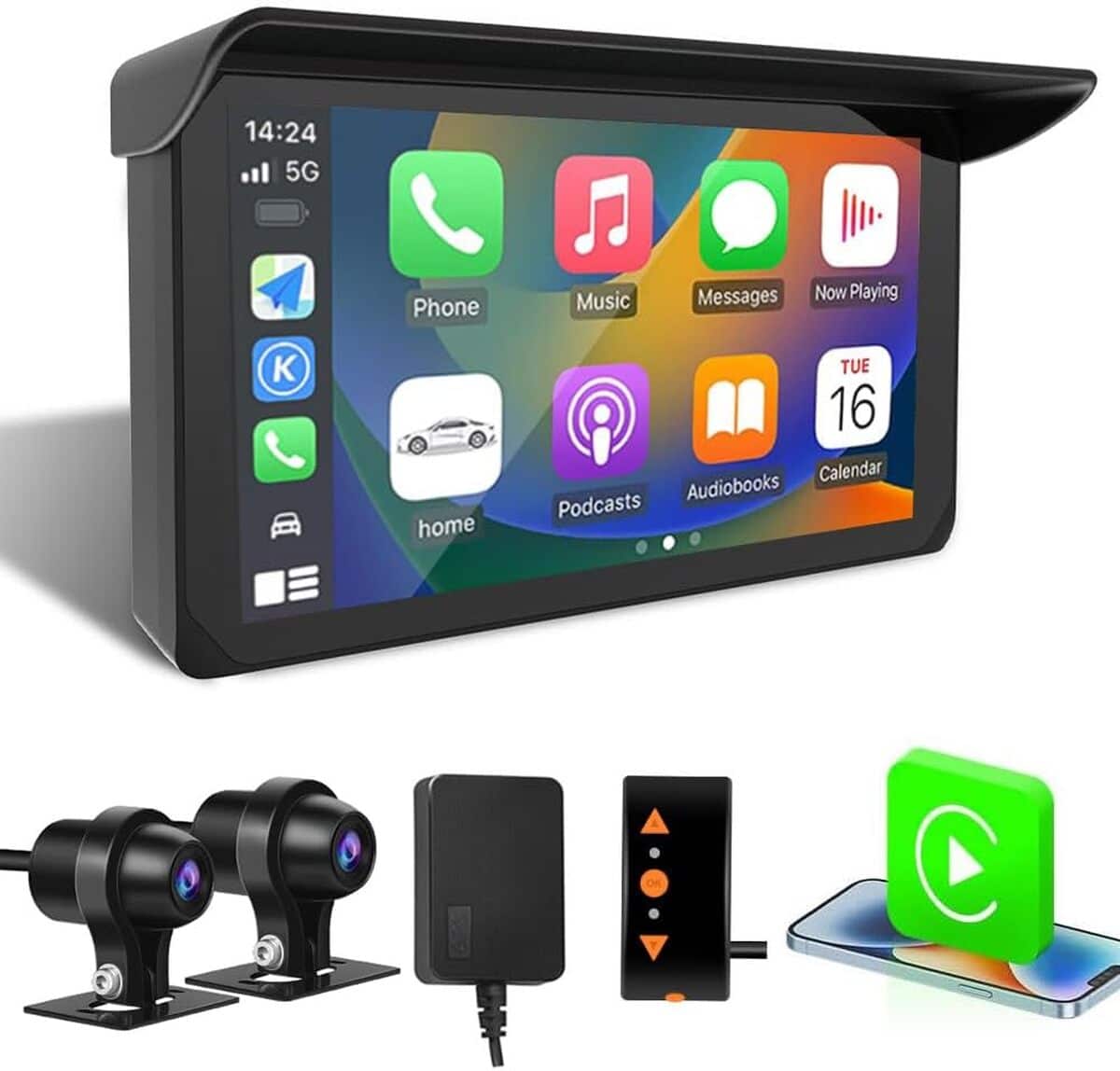 Test du VSYSTO : écran Carplay 5'' pour moto avec caméra et GPS