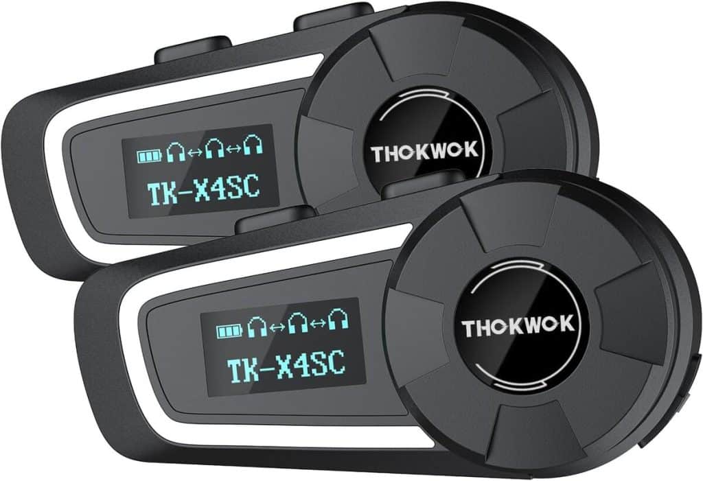 Test intercom moto duo THOKWOK TK-X4SC : communication et musique Bluetooth 2000M