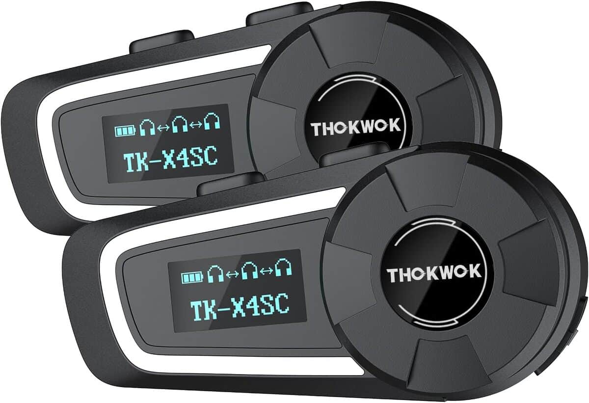 Test intercom moto duo THOKWOK TK-X4SC : communication et musique Bluetooth 2000M