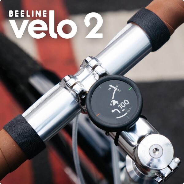 BEELINE Velo 2 Ordinateur GPS Vélo - Carte de Navigation Monde sans Fil I Protection Intempérie I Autonomie +11H I Chargement USB I Navigation Satellite Cyclisme Sangle de Fixation I Compatible Gant