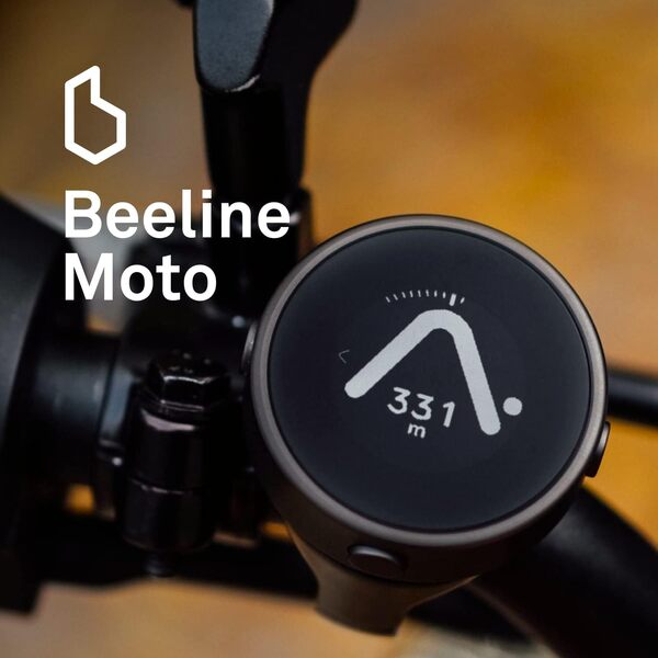 BEELINE Moto Ordinateur GPS Moto - Argent I Planification Trajets Monde I Protection Intempéries Autonomie 30H, Chargement USB I Navigation Satellite Moto Scooter Fixation Sangle I Compatible Gant