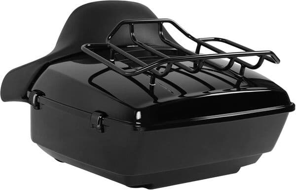 XMT-MOTO King Tour Coffre + coussinet enveloppant + 2 étagères + plaque de base noire pour Harley Touring Road King Street Electra Glide Ultra-Classic 2014-2025