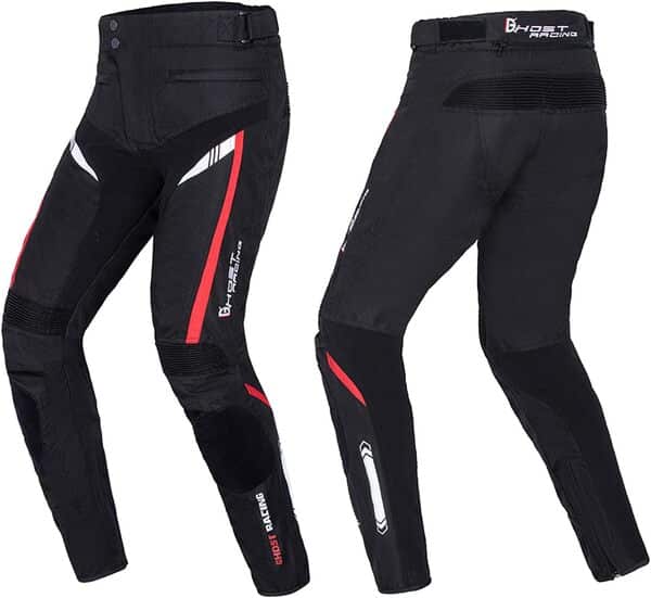 BEDSETS Pantalon de Moto pour Homme,Pantalon de moto de course en cuir ?Pantalons de Motocross,Pantalon D'extérieur à Séchage Rapide,Vêtements de Cyclisme (Devil black,2XL)