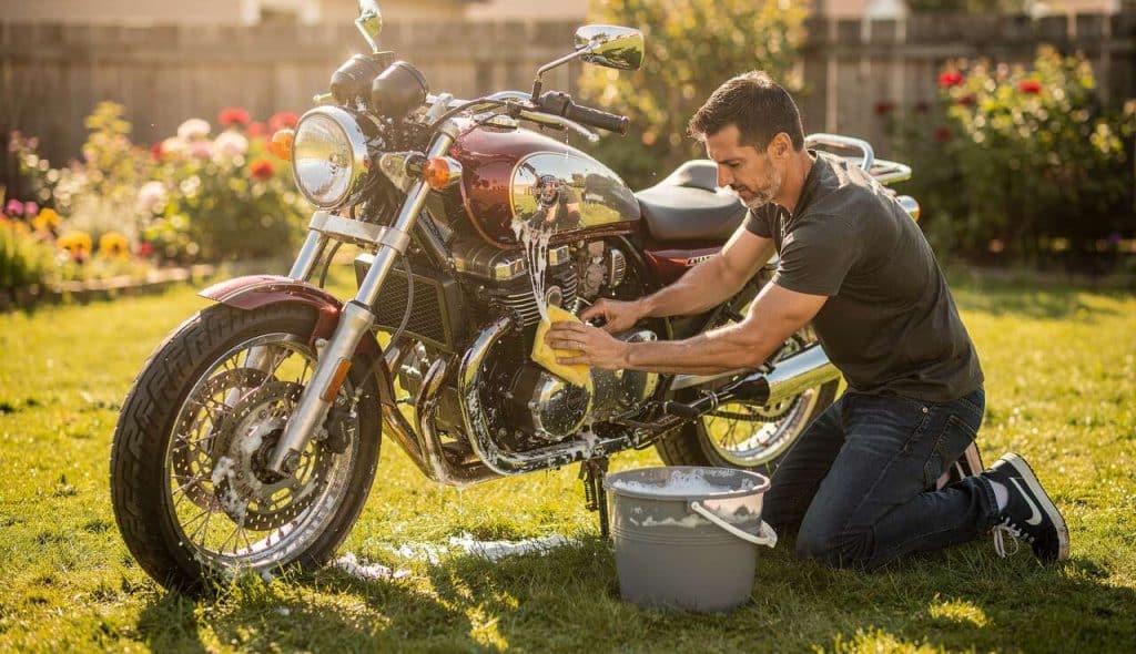 Comment nettoyer sa moto sans matériel ?