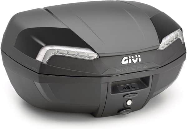 Givi E46NT2 Topcase coffre de moto Monolock et bagages avec plaque de fixation incluant moto Riviera