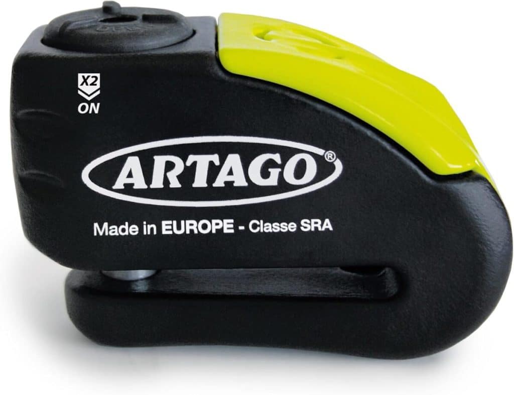 Test : artago 30X10 antivol moto haut de gamme avec alarme et LED