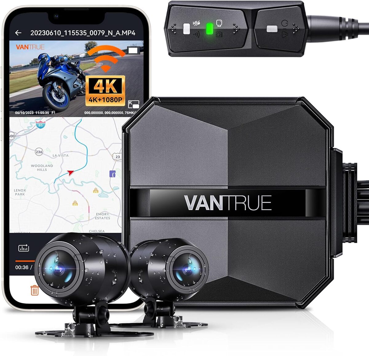 Test de la caméra moto Vantrue F1 : étanchéité, 4K et fonctionnalités avancées