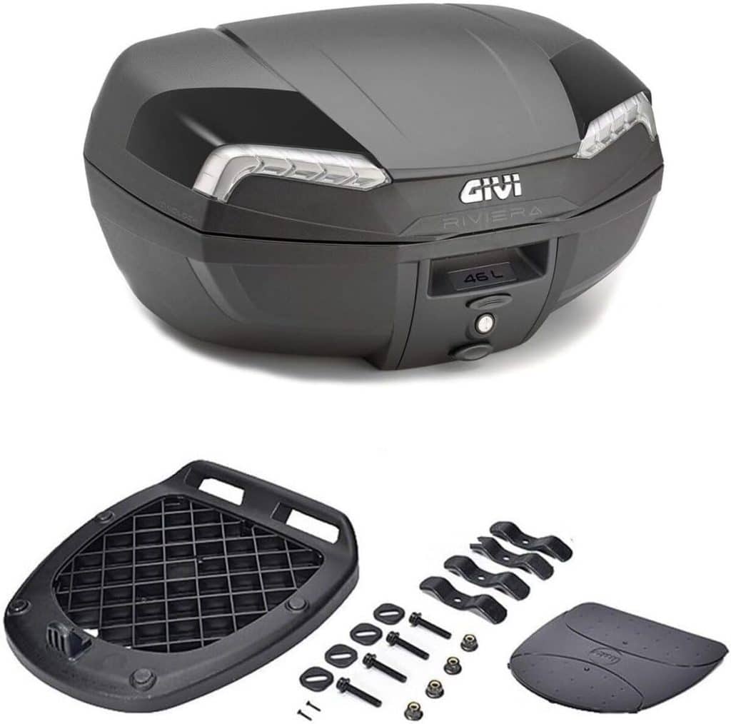 Test : gIVI E46NT2 Monolock, coffre moto avec plaque