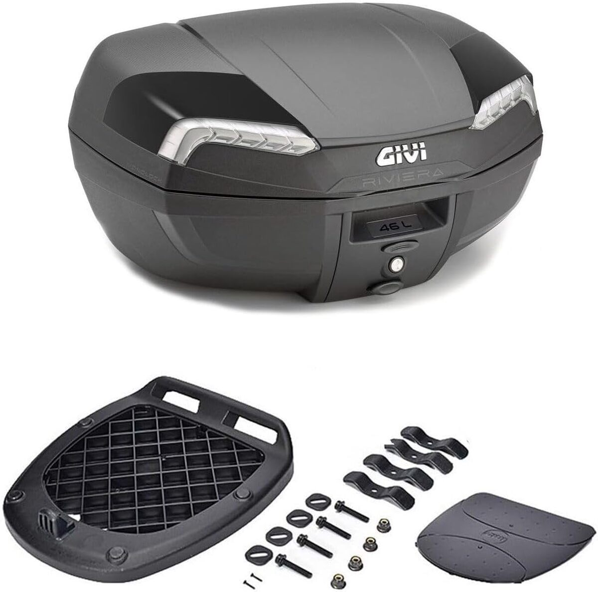 Test : gIVI E46NT2 Monolock, coffre moto avec plaque