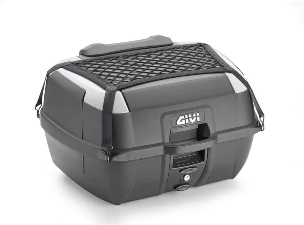 Test : top case E-BIKERS Givi B45 avec plaque universelle Monolock et dossier inclus