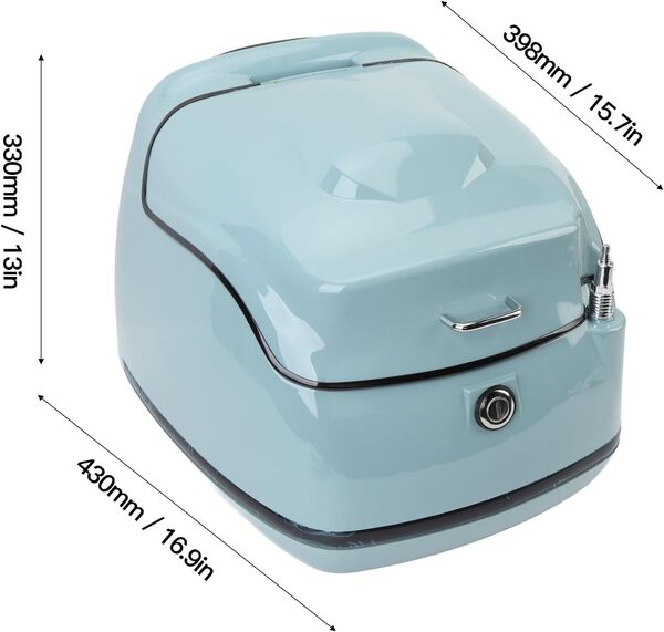 Boîte à Coffre de Moto, 38L Motorcycle Top Box Rétro Proof de Moto Bagage Top Case Universal Fit pour Les Scooters électriques (Green)