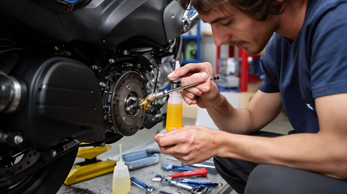 Entretenir r&eacute;guli&egrave;rement le syst&egrave;me de frein scooter