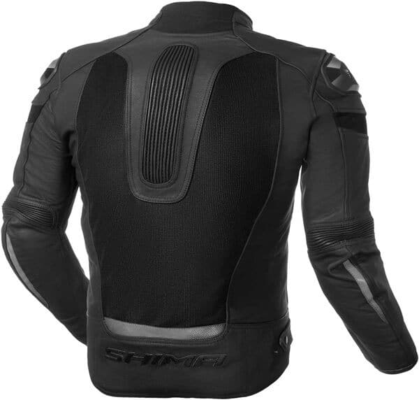 SHIMA PISTON blouson moto homme | cuir, blouson urbain avec panneaux en maille, protections CE des épaules, du dos, des coudes, curseurs d'épaule
