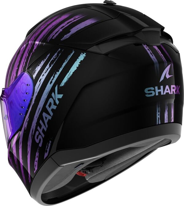 Shark, Casque Moto intégral RIDILL 2 ASSYA Noir / Bleu / Mauve KXK, S