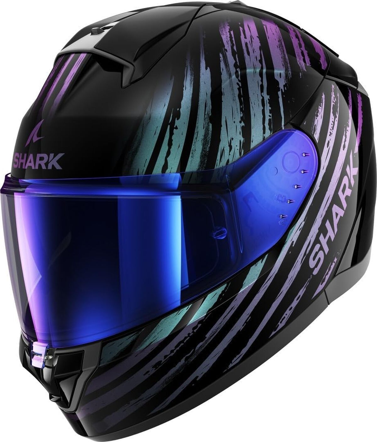Test : casque moto intégral SHARK RIDILL 2 ASSYA noir / bleu / mauve