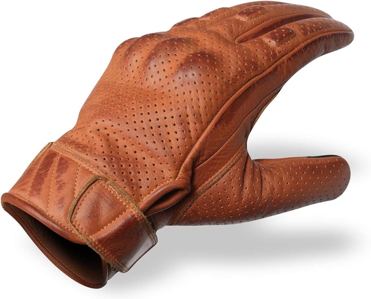 Test des gants de moto Austin en cuir marron (taille XL)
