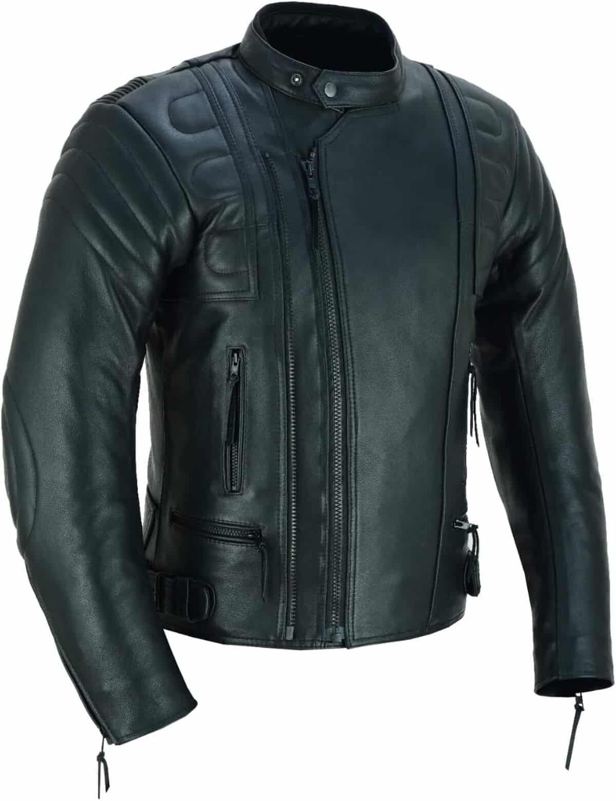 Test du blouson de moto MBJ-08A en cuir blindé CE noir