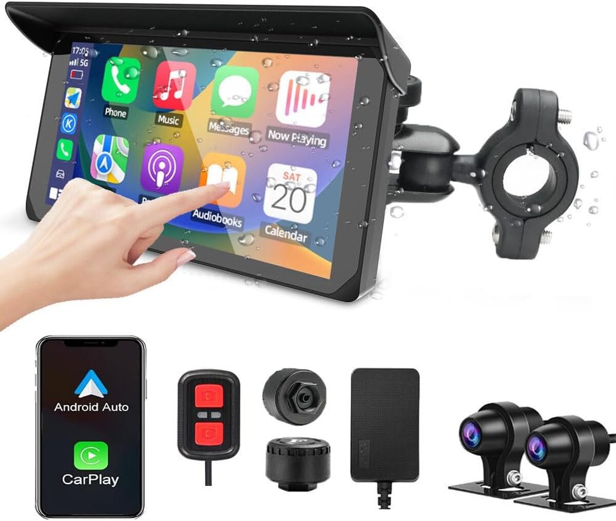 Test du VSYSTO Moto : écran Carplay tactile 5 pouces avec caméra et GPS