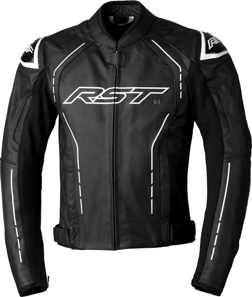 Test : veste en cuir RST S1 CE homme noire/blanche