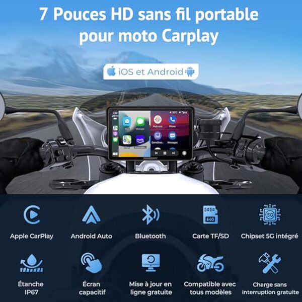 Découvrez le Wonsidary W722 : écran Carplay pour moto de 7 pouces, étanche et connecté. Plongez dans notre analyse pour tout savoir sur ses performances et son utilité en conduite.