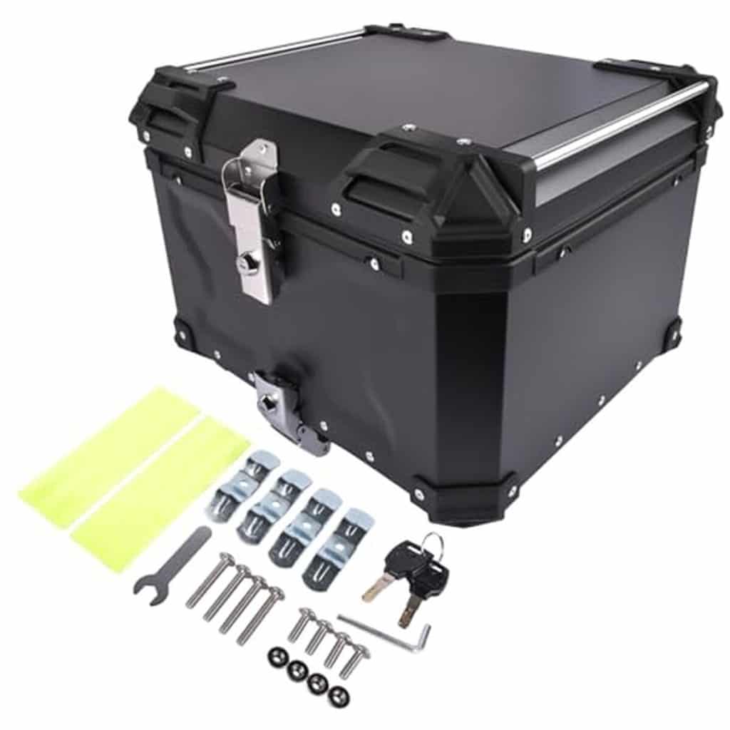 Test : top case moto Bisenya 55L étanche avec serrure