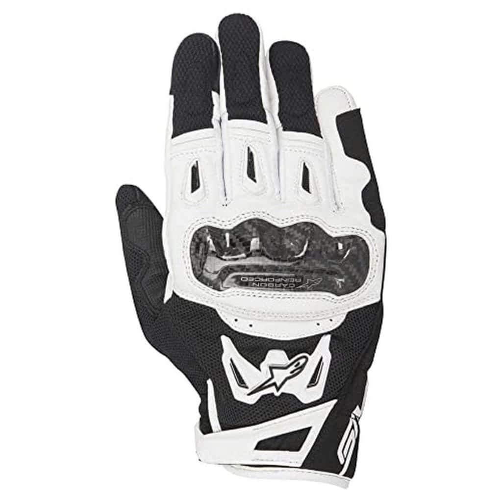 Test des gants moto Alpinestars SMX-2 Air Carbon V2 - noir/blanc, taille S