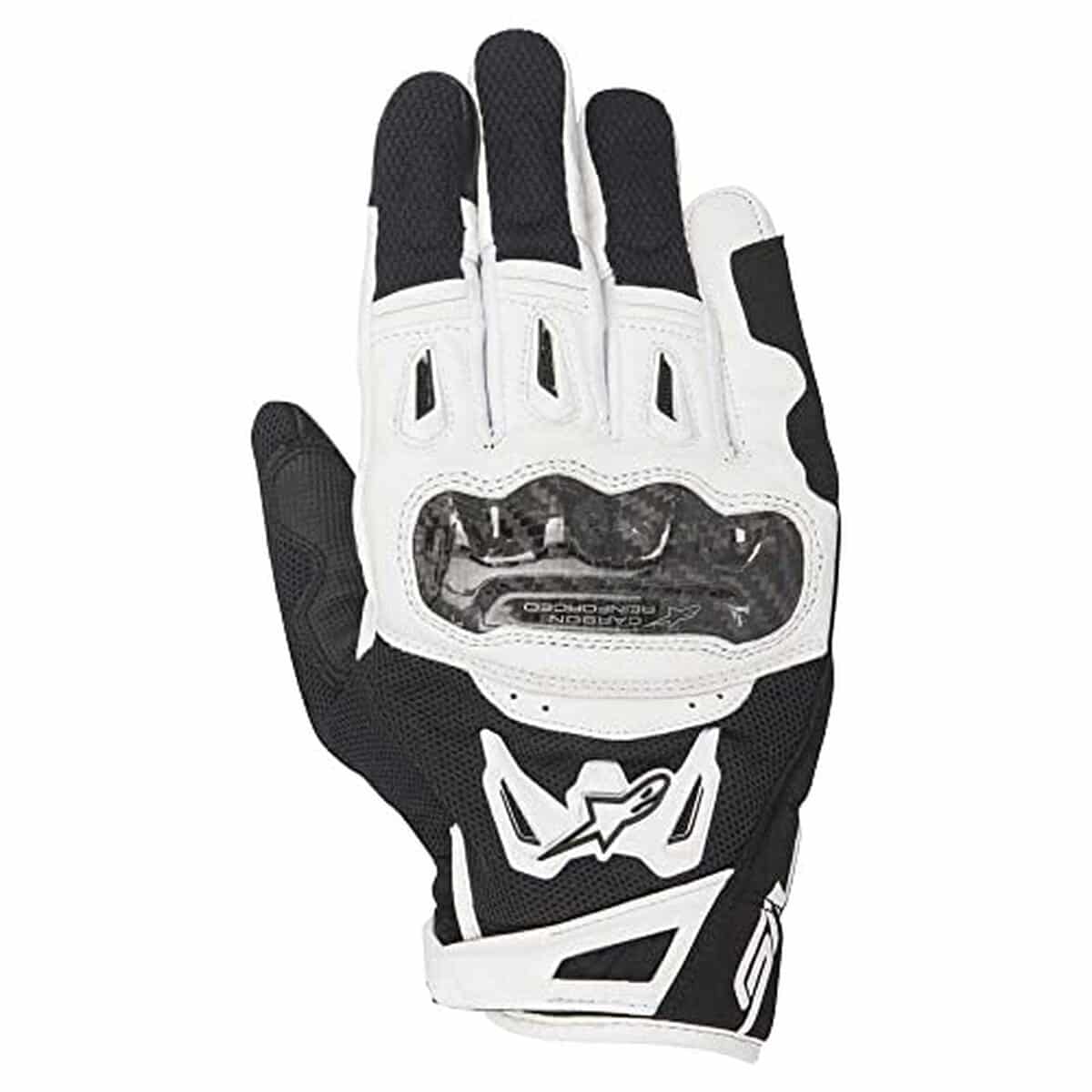 Test des gants moto Alpinestars SMX-2 Air Carbon V2 - noir/blanc, taille S