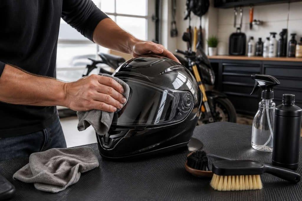 Comment bien nettoyer un casque moto : guide essentiel
