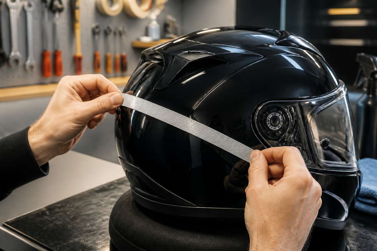 Guide pratique pour poser une bande réfléchissante sur un casque