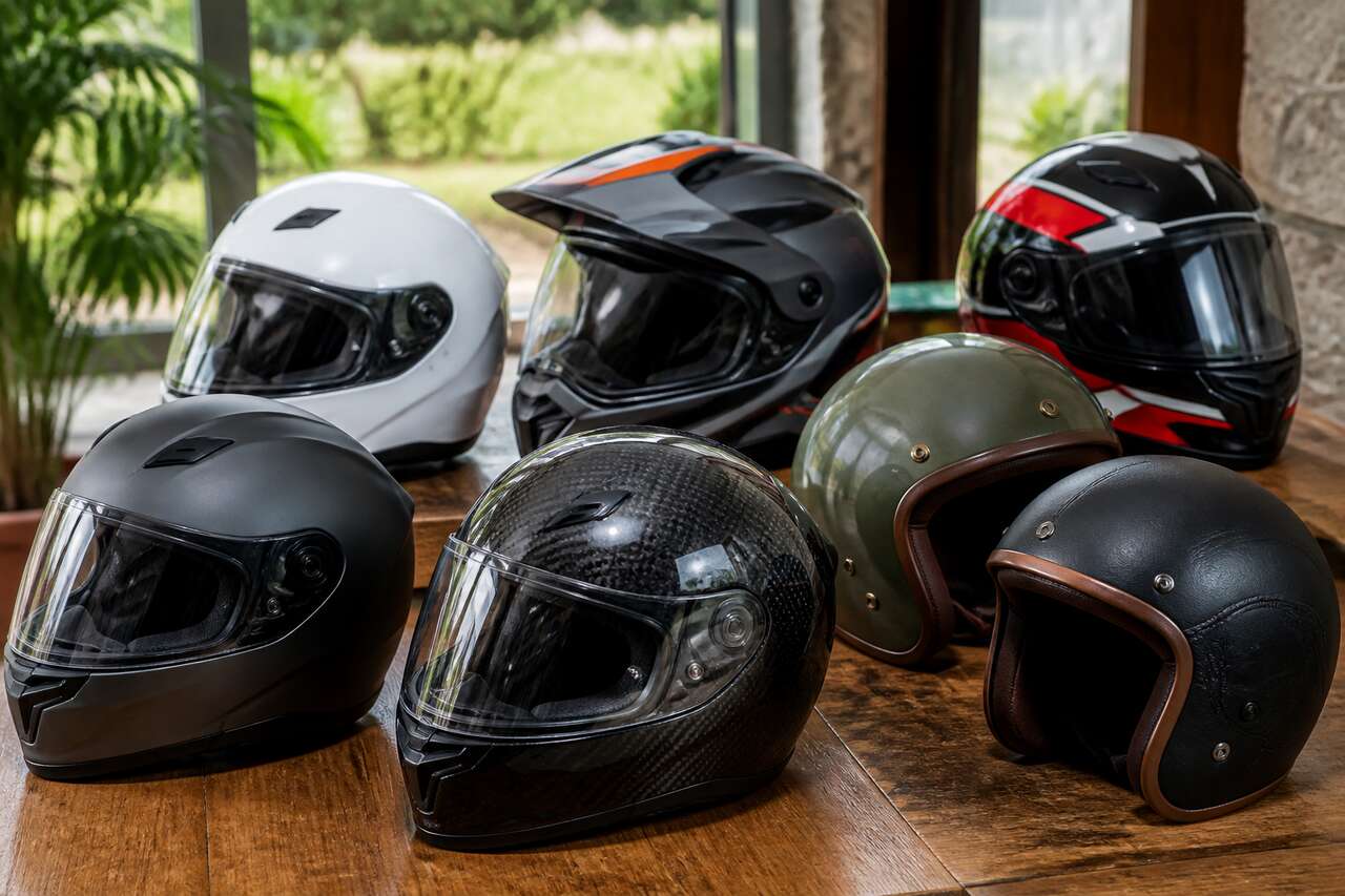 Les différents types de casques : intégral, modulable, jet