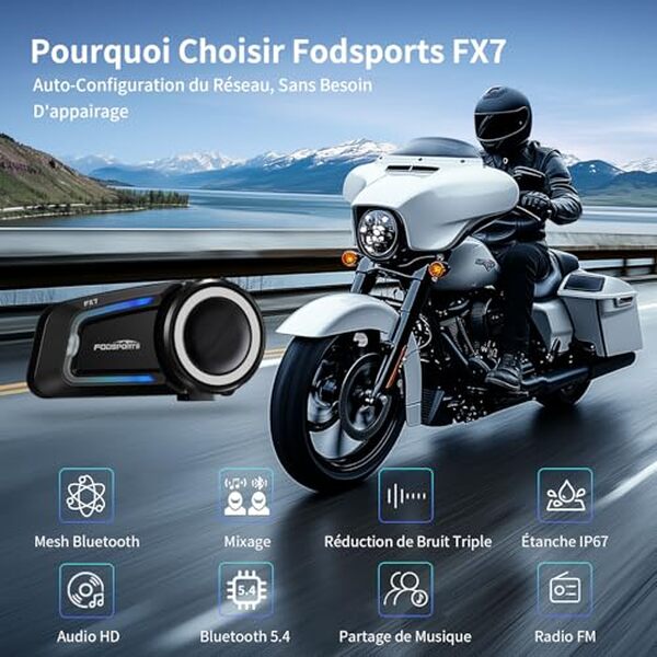 Découvrez notre test détaillé de l'intercom moto Fodsports FX7 : performances bluetooth, étanchéité IP67 et avis complet pour choisir le meilleur système de communication. 