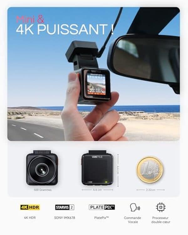 Découvrez notre test détaillé de la dashcam Vantrue E1 Pro 4K HDR : qualité vidéo, discrétion et performance. Avis d'expert et conseils d'achat. 