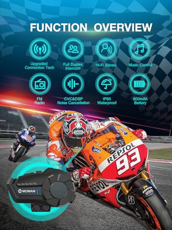 Découvrez le test complet de l'intercom moto Moman H2 Pro : portée, qualité audio et fonctionnalités pour communiquer facilement à deux en roulant.