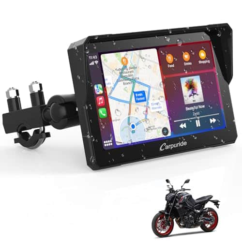 Test du Carpuride W702 : écran GPS 7&Prime; étanche pour moto