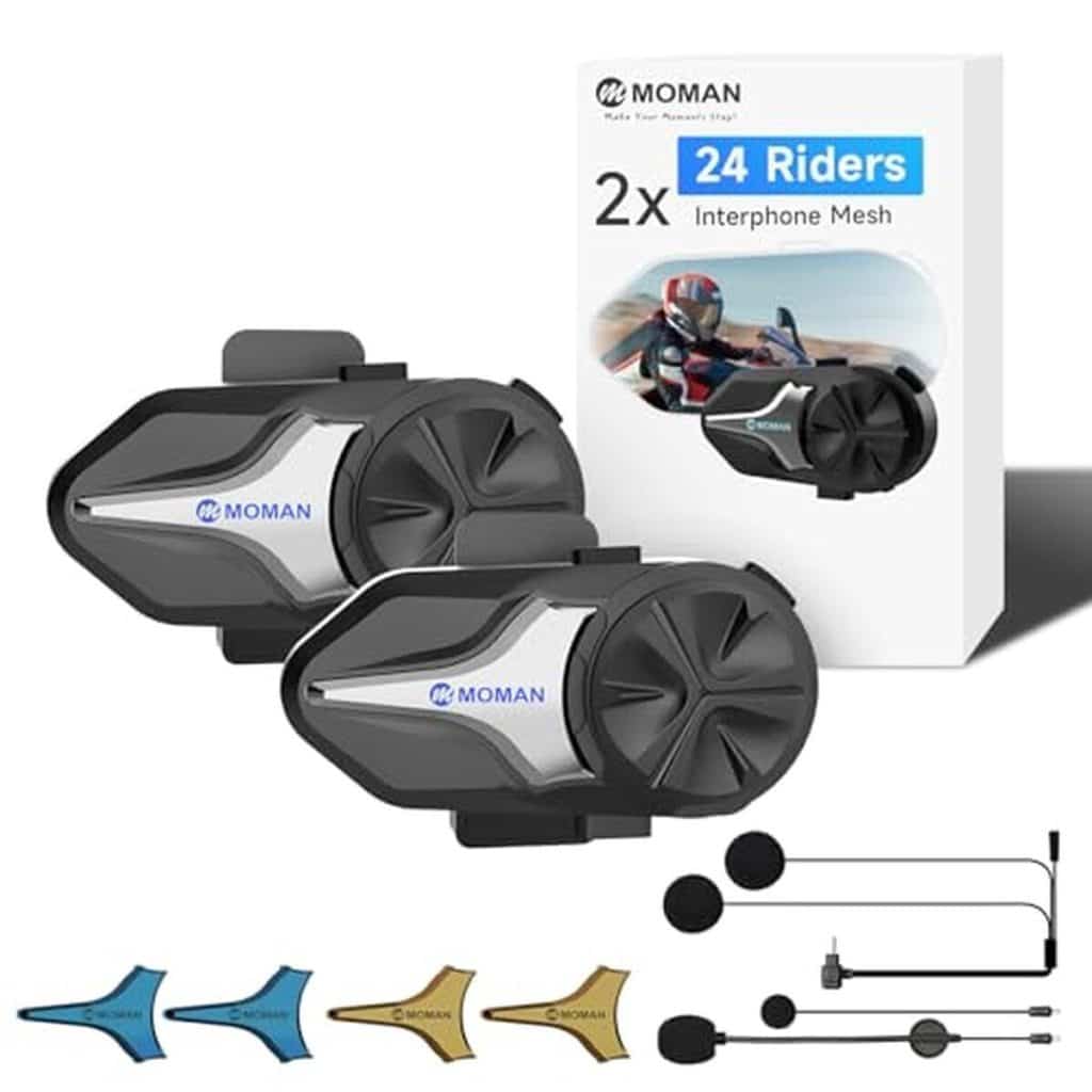 Test de l'intercom moto Moman CPX : dual-mode et réduction de bruit IA