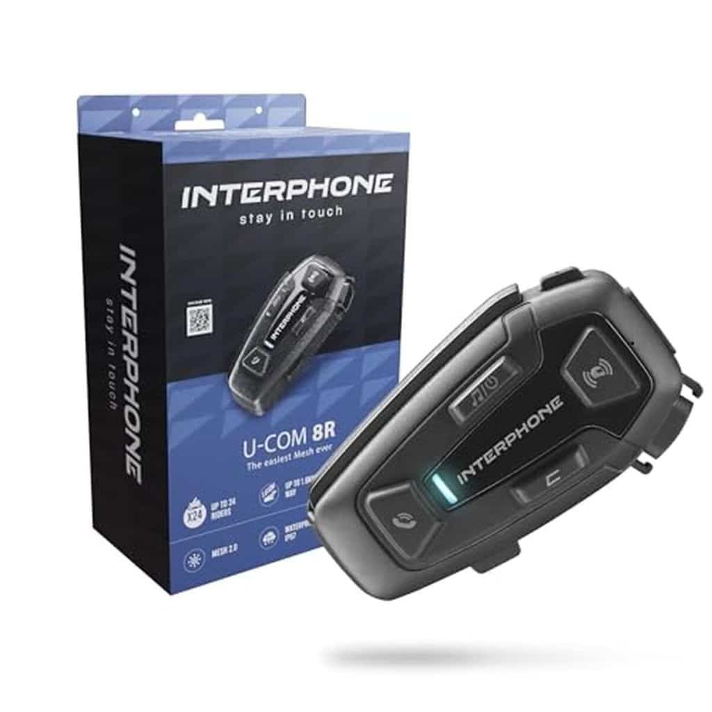 Test de l'interphone moto Intercom U-COM 8R : polyvalence et portée étendue