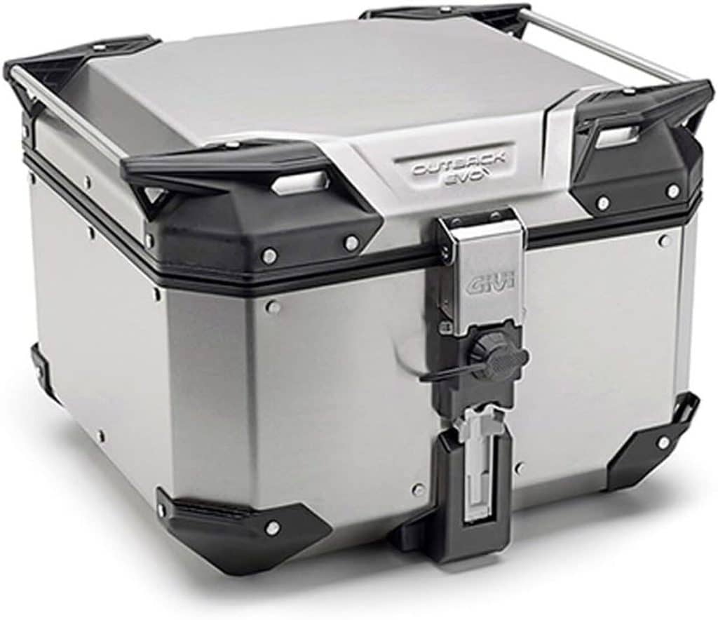 Test du top case Givi 42 l argent souple