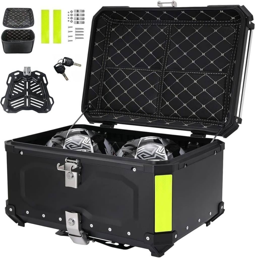 Test du top case moto YJYAJIE 65L étanche et antivol