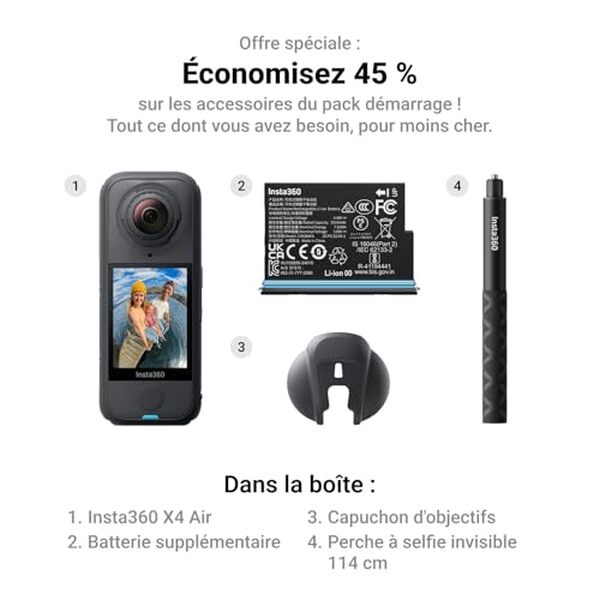 Découvrez notre test détaillé de la caméra 360 Insta360 X4 Air Pack : polyvalence, performance et qualité vidéo pour les créateurs de contenu. 